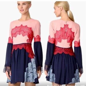 NWT Tanya Taylor Silk/Lace Cyra Mini Dress 4